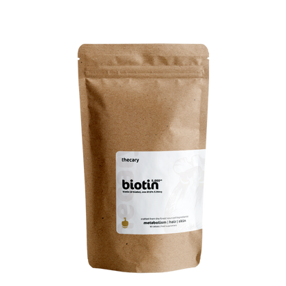 thecary Biotin 5,000µg refill pouch, eco-friendly UK biotin supplement