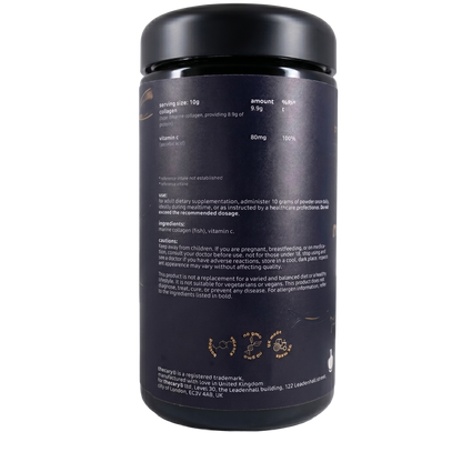 thecary Marine Collagen and Vitamin C 300g, showing pouch detail