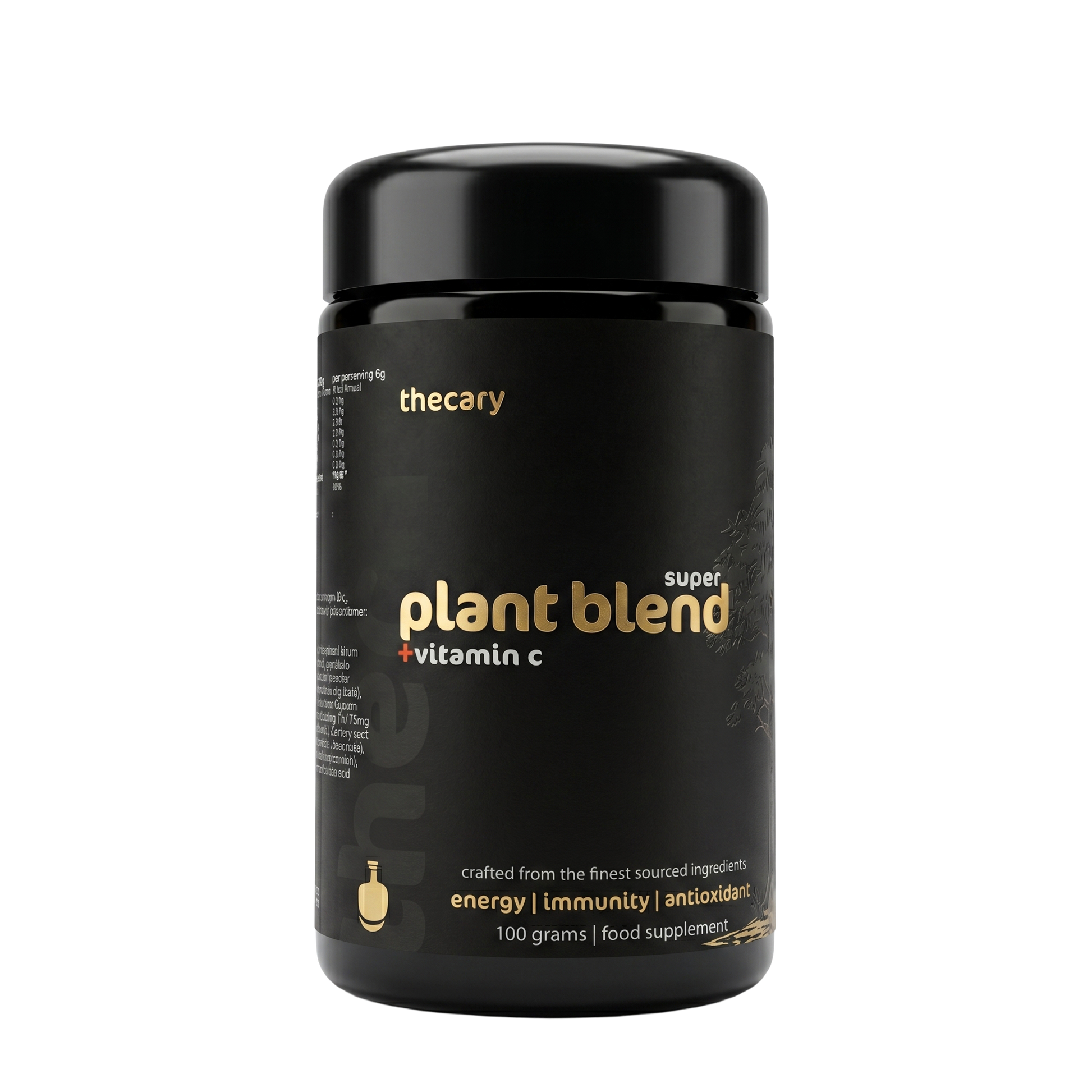 thecary Plant Super Blend with Vitamin C 100g pouch, vegan UK daily greens powder