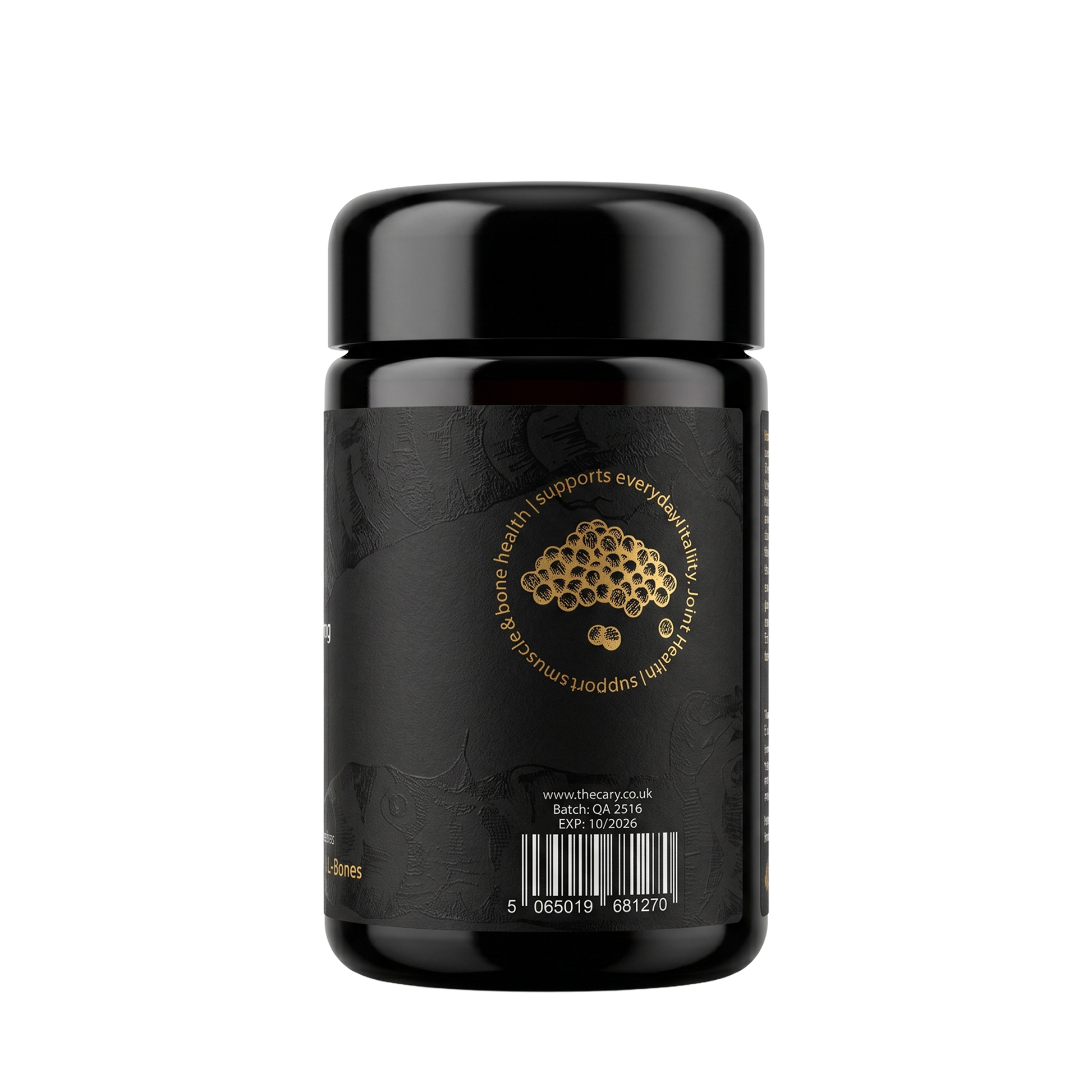 thecary Turmeric daily formula 60 vegan capsules, back of bottle with directions