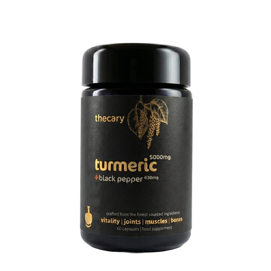 thecary Turmeric 5000mg with 630mg black pepper 60 capsules, high-strength curcumin UK